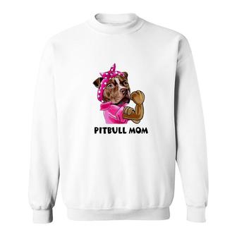 Funny Pitbull Mom Sweatshirt | Mazezy