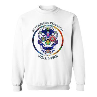 Funny Psychedelic Research Volunteer Alien Sweatshirt | Mazezy