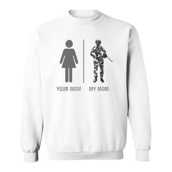 Funny Soldier Mom Military Mother Camouflage Sweatshirt | Mazezy