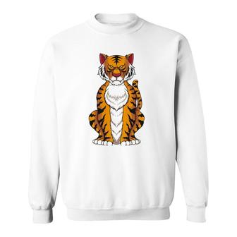 Funny Tiger Art For Men Women Kids Wild Tiger Animal Lovers Sweatshirt | Mazezy