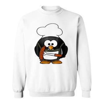 Funnypenguin Cooking Grill-Barbeque Or Dads Bbq Gift Sweatshirt | Mazezy