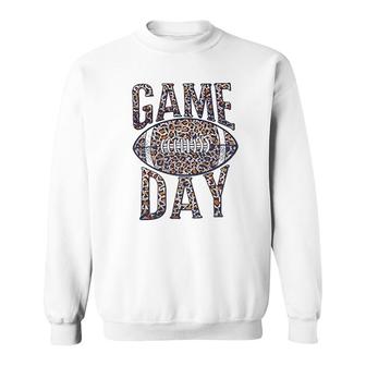 Game Day Football Women Funny Football Graphic Competition Clothes Sweatshirt - Thegiftio UK