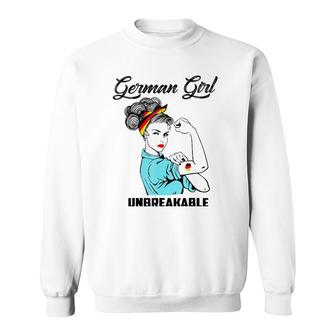 German Girl Unbreakable Heritage Germany Flag Gift Sweatshirt | Mazezy