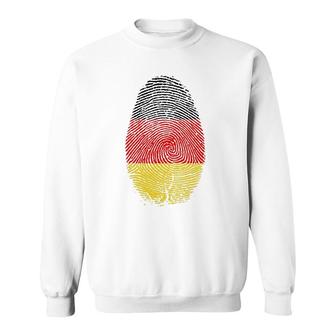 Germany Flag Fingerprint It Is In My Dna Gift For Germans Sweatshirt | Mazezy