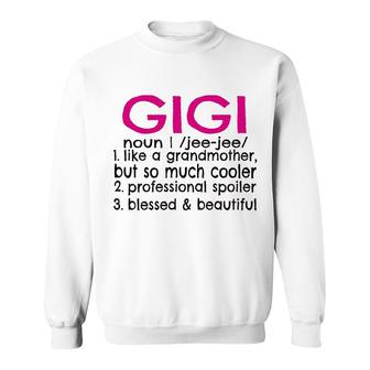 Gigi Definition Canvas Tote Bag Grandma Gift Sweatshirt | Mazezy