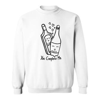 Gin And Tonic You Complete Me Sweatshirt | Mazezy UK