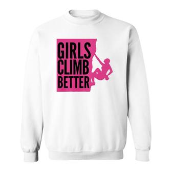 Girls Rock Climbing S For Kids Hiking Mountain Tees Sweatshirt | Mazezy