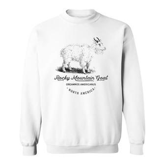 Goat Rocky Mountain National Park Goats Retro Fauna Teacher Sweatshirt | Mazezy