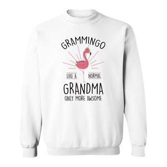 Grammingo Like A Normal Grandma Only Awesome Black Sweatshirt | Mazezy