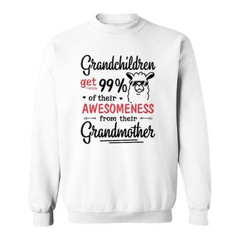 Grandchildren Get 99 Of Their Awesomeness From Their Grandmother Llama Version Sweatshirt | Mazezy