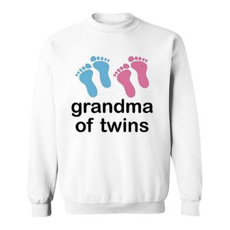 Grandma Of Twins Boy Girl Sweatshirt | Mazezy