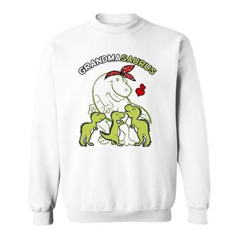 Grandmasaurus Grandma Tyrannosaurus Dinosaur Mother's Day Sweatshirt | Mazezy