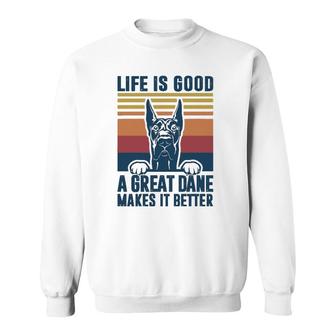 Great Dane Gifts For Women Men Great Dane Dog Dad Mom Sweatshirt | Mazezy