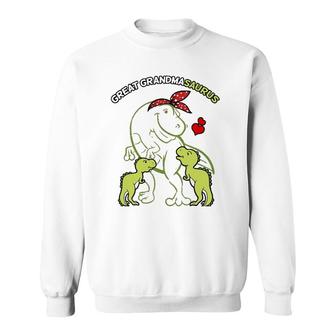 Great Grandmasaurus Great Grandma 2 Kids Dinosaur Sweatshirt | Mazezy