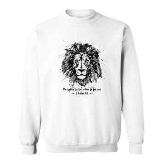 Greater Is He Who Is In Me 1 John 44 Lion Of Judah Sweatshirt | Mazezy