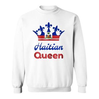 Haitian Queen Womens' Perfect Haiti Crown Flag Gift Sweatshirt | Mazezy