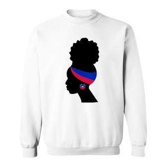 Haitian Woman Silhouette Gift Sweatshirt | Mazezy