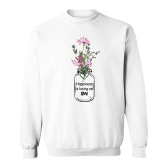 Happiness Is Being An Omi Flower Sweatshirt | Mazezy