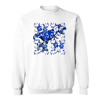 Hawaiian Hibiscus Bluerex Sweatshirt | Mazezy