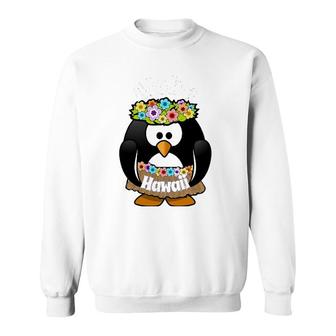 Hawaiian Hula Dancing Penguin Aloha Hawaii Sweatshirt | Mazezy