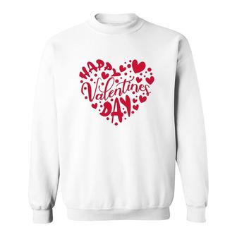 Heart Happy Valentine's Day Gifts Raglan Sweatshirt | Mazezy