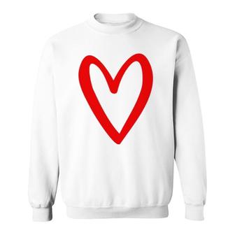 Heart Love Retro Vintage Tiny Red Heart Valentine's Day Sweatshirt | Mazezy DE