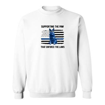 Heeler Supporting The Paw Sweatshirt | Mazezy