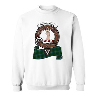 Henderson Scottish Clan Badge & Tartan Sweatshirt | Mazezy