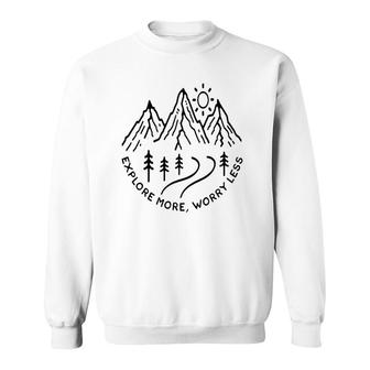 Hiking Camping Mountain Travel Adventure - Vanlife Road Trip Sweatshirt | Mazezy