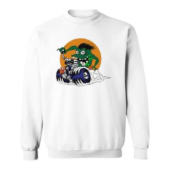 Hot Rod Monster V8 Engine Drag Race Speed Demon Sweatshirt | Mazezy