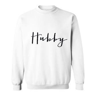Hubby Wifey Just Married Couples Husband And Wife Wedding Gift Sweatshirt - Seseable