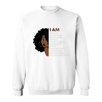 I Am Black Afro Women Empowerment African Pride Bhm Melanin Sweatshirt - Thegiftio UK