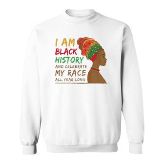 I Am Black History Month Afro Woman Sweatshirt | Mazezy