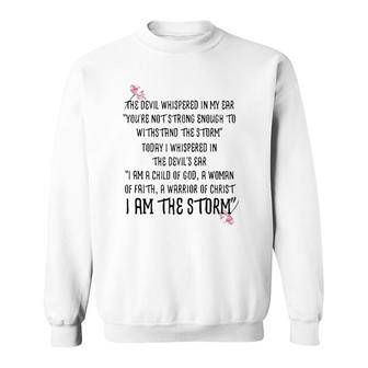 I Am The Storm The Devil Whispered In My Ear Zip Sweatshirt | Mazezy CA