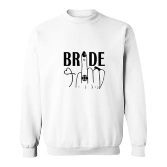 I Do Crew Bride Bachelorette Party Ring Finger Bridal Sweatshirt - Thegiftio UK