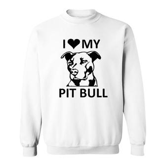 I Heart My Pitbull Sweatshirt | Mazezy
