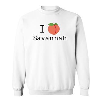 I Heart Savannah Georgia Love Peach Forsyth Park Sweatshirt | Mazezy