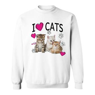 I Love Cats Sweatshirt | Mazezy