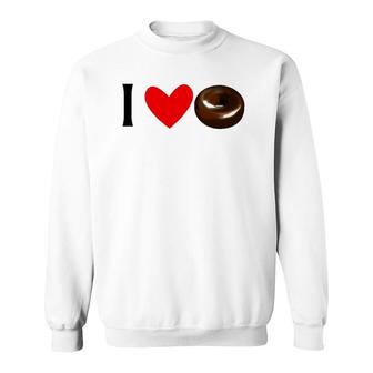 I Love Chocolate Donuts Sweatshirt | Mazezy