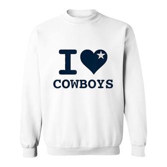 I Love Cowboys For Cowboys Lovers Sweatshirt - Thegiftio UK