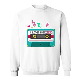I Love The 80s Eighties Cassette Tape Sweatshirt | Mazezy