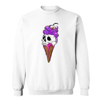 Ice Cream Skull I Summer Goth Sweatshirt | Mazezy