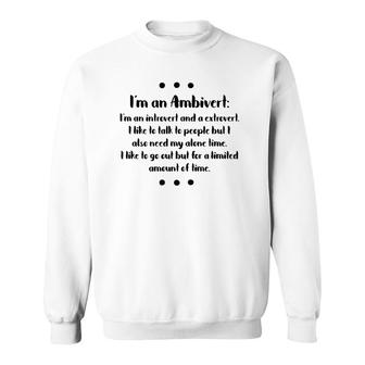 Im An Ambivert Funny Definition Personality Sweatshirt - Thegiftio UK