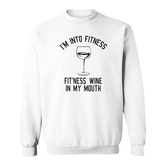 Im Into Fitness Fitness Wine Sweatshirt | Mazezy