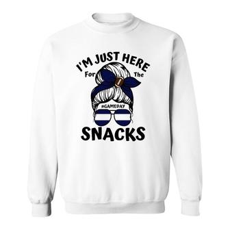 I'm Just Here For The Snacks For Women Football Gameday Fans Sweatshirt | Mazezy