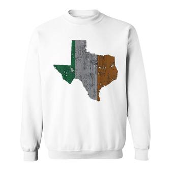 Irish Flag Texas State St Patricks Day Sweatshirt | Mazezy