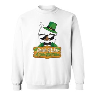 Irish I Was A Little Bit Taller Llama St Patrick's Day 2022 Ver2 Sweatshirt | Mazezy