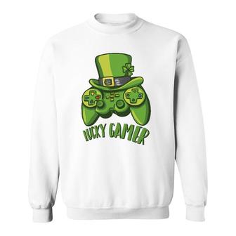 Irish Video Game Controller Boys Gamer St Patrick's Day Sweatshirt | Mazezy