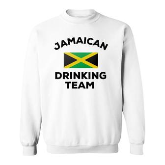 Jamaica Jamaican Drinking Team Funny Beer Flag Party Gift V-Neck Sweatshirt | Mazezy