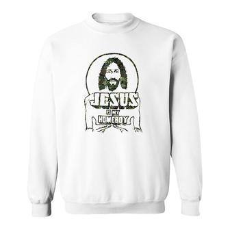 Jesus Is My Homeboy Brown Cammo Light Color Military Sweatshirt - Thegiftio UK
